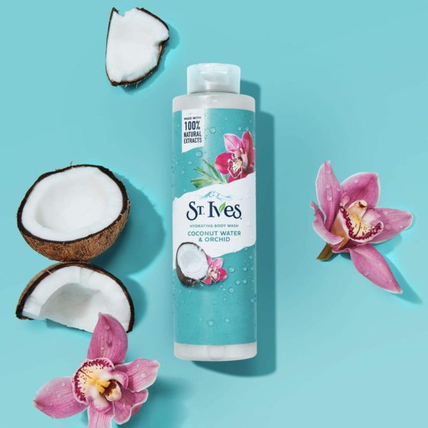 St.Ives Hydrating Body Wash Coconut Water & Orchid 16oz - Image 3