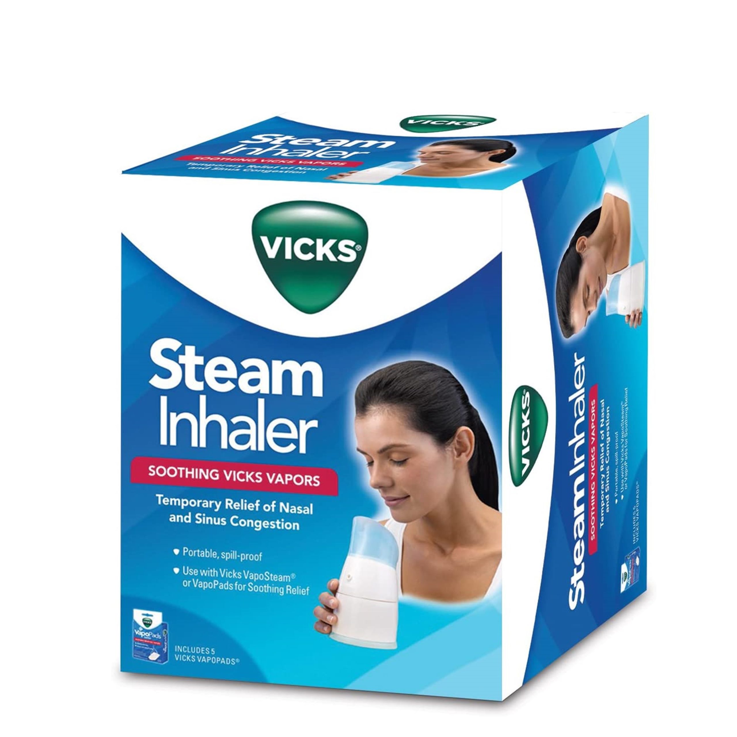 Vicks Steam Inhaler Nasal-Sinus Congestion Cough Cold Flu Relief