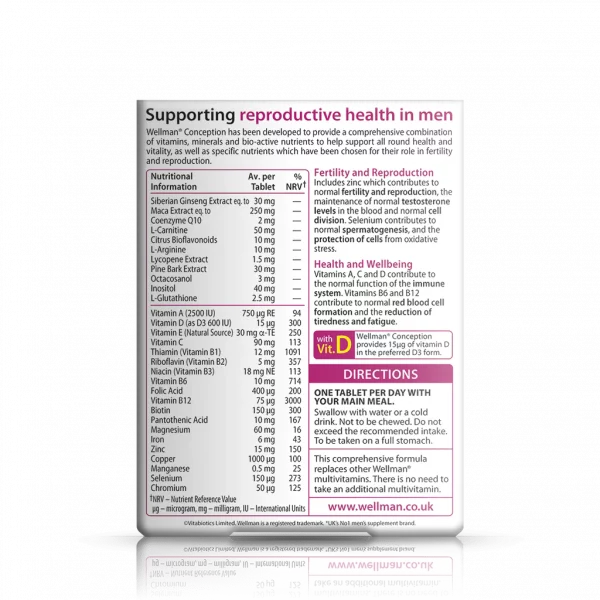 Vitabiotics Wellman Conception 30ct - Image 3