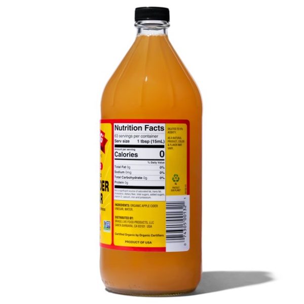 Bragg Apple Cider Vinegar, Raw Unfiltered and Unpasteurized with Mother, 32 fl oz - Image 3