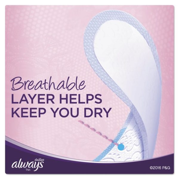 Always Dailies Thin Liners, Regular, 20/Pack - Image 4