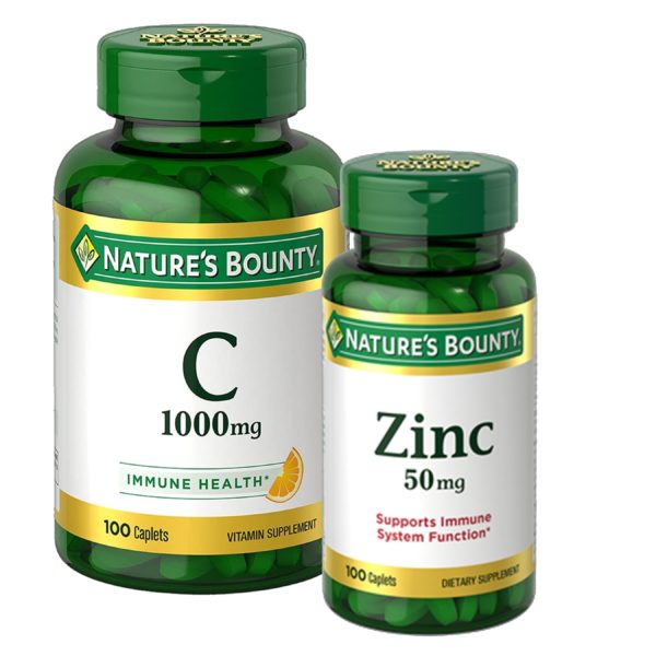 Nature’s Bounty Vitamin C 1000mg 100ct + Zinc 50mg 100ct BANDED OFFER