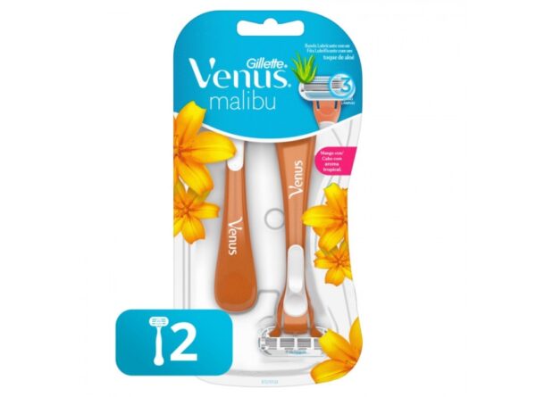 Gillette Venus Malibu Disposable Razors, 2 ct - Image 3