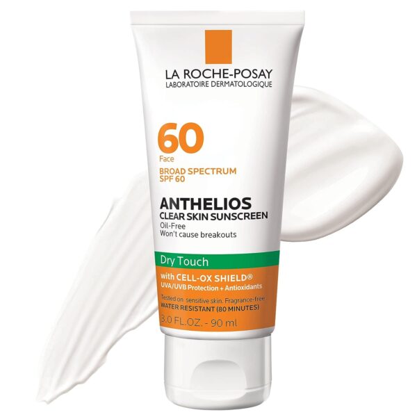 La Roche-Posay Anthelios Clear Skin Dry Touch Broad Spectrum SPF 60, Sunscreen, Face 90ml - LARGE SIZE