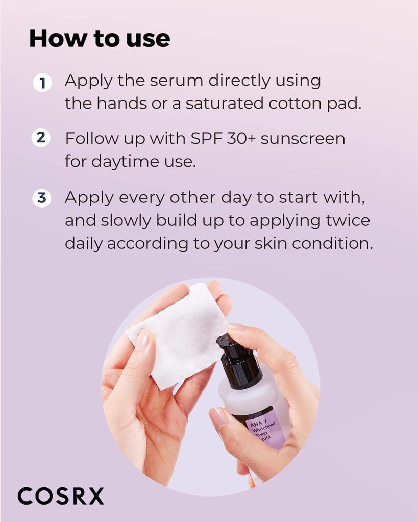 COSRX AHA 7 Whitehead Power Liquid, 3.38 fl.oz / 100ml, Whitehead