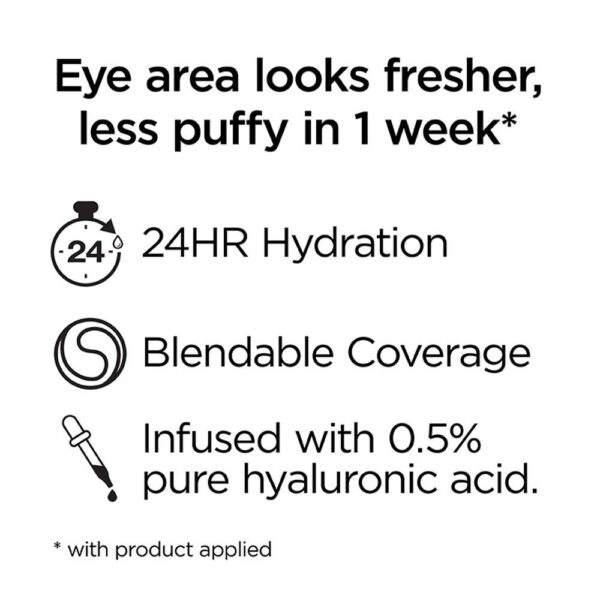 L’Oréal Paris True Match Eye Cream in a Concealer, 0.5% hyaluronic acid, Light W3-4, 0.4 fl. oz. - Image 4