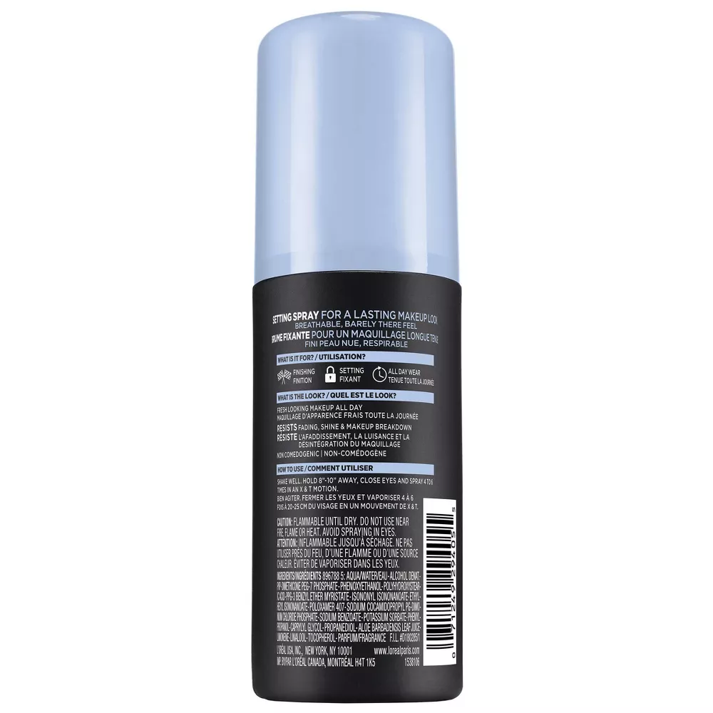 L'Oreal Paris Infallible Pro-Mist & Fix Spray 215 Finishing Spray 3.4 fl oz - Image 3