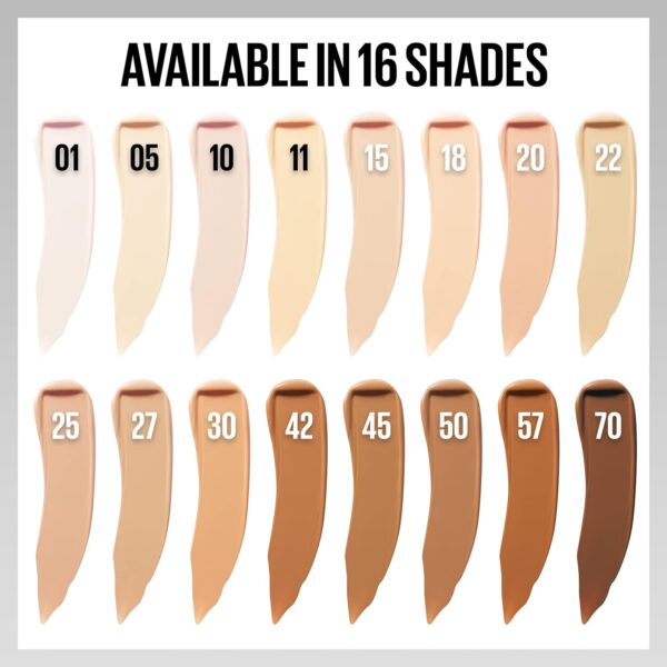 Maybelline Super Stay Liquid Concealer Makeup, Full Coverage Concealer, Up to 30 Hour Wear, Transfer Resistant, Natural Matte Finish, Oil-free, Available in 16 Shades, 50 - Image 6