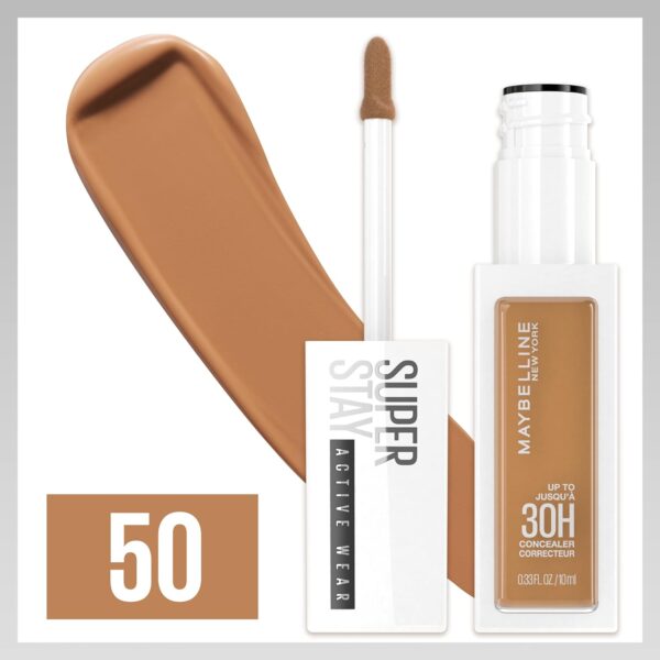 Maybelline Super Stay Liquid Concealer Makeup, Full Coverage Concealer, Up to 30 Hour Wear, Transfer Resistant, Natural Matte Finish, Oil-free, Available in 16 Shades, 50 - Image 5