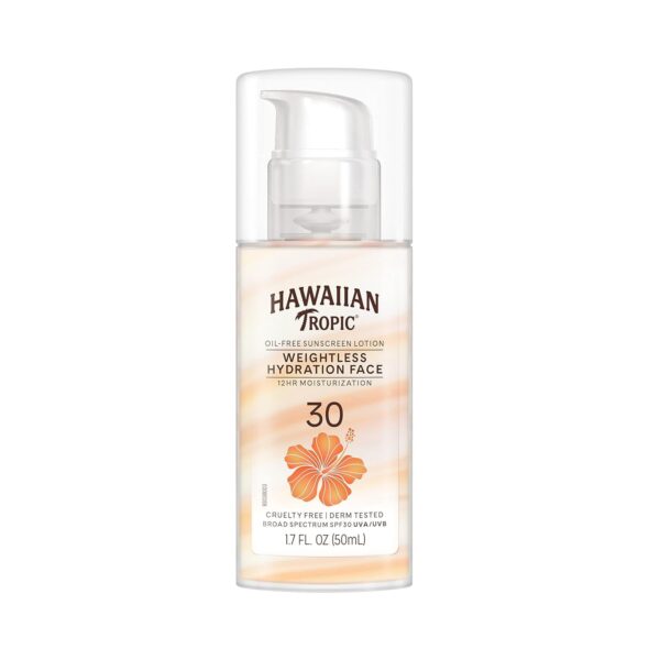 Hawaiian Tropic Weightless Hydration Lotion Sunscreen for Face SPF 30, 1.7oz - Image 3