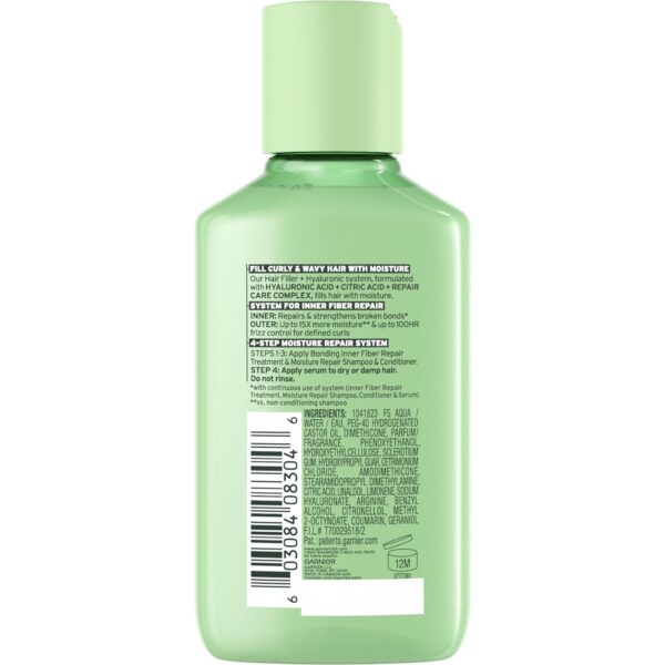 Garnier Fructis Hair Filler Moisture Repair Serum Hair Treatment, Moisturizing Hair Serum for Curly, Wavy Hair with Hyaluronic Acid, 3.75 Fl Oz - Image 3