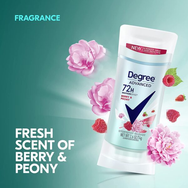 Degree Berry & Peony Antiperspirant Deodorant Stick 2.6oz - Image 4