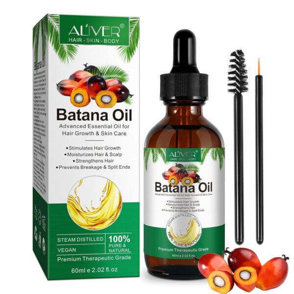 ALIVER Batana Oil for Hair Growth, Batana Oil Organic Cold Press, 100% Natural Batana Hair Oil