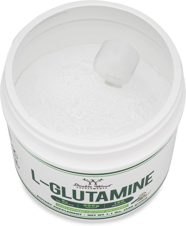 Double Wood L Glutamine Powder 1.1lbs (100 Servings of 5 Grams Each) - Image 6