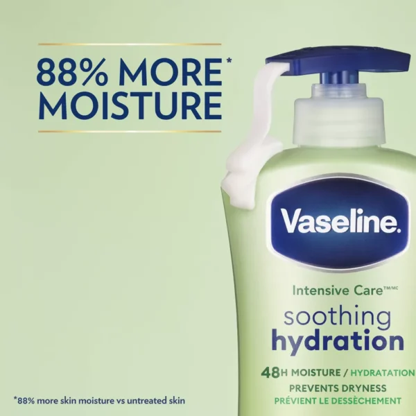 Vaseline Intensive Care Soothing Hydration Hand and Body Lotion Aloe 20.3oz - Image 4