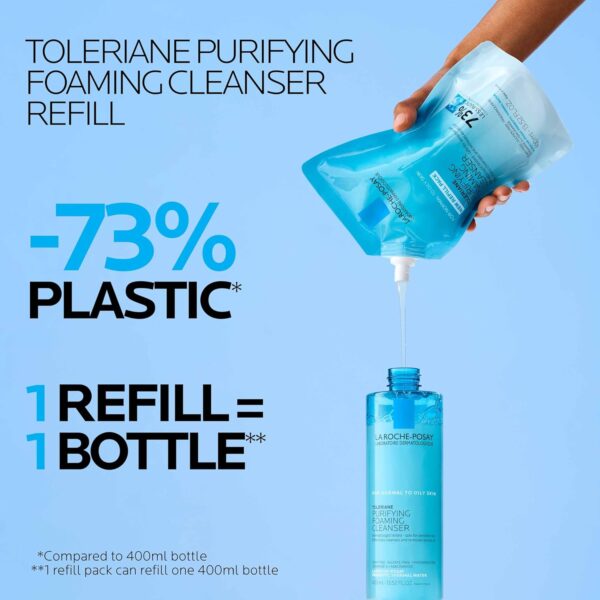 La Roche-Posay Toleriane Purifying Foaming Facial Cleanser Refill 13.5oz - Image 3