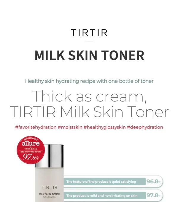 TIRTIR - Milk Skin Toner MINI Trial Size - 20ml - Image 3