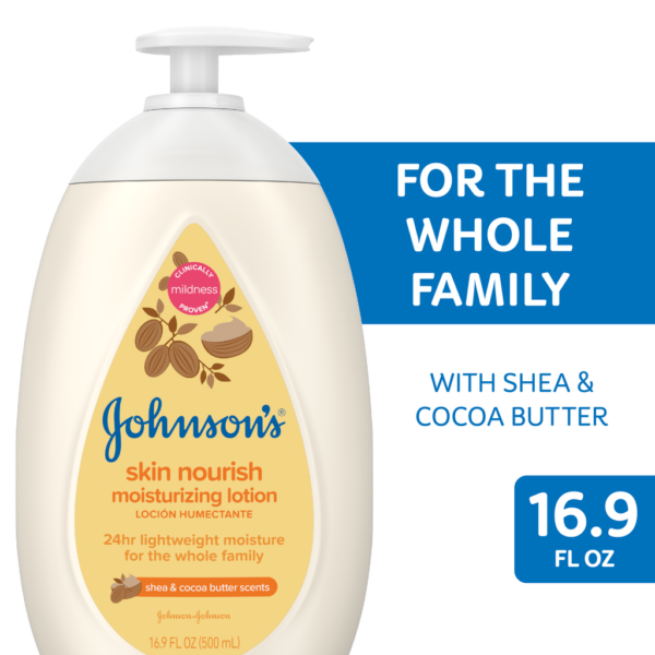 Johnson's  Skin Nourish Moisturizing Lotion with Shea and Cocoa Butter Scents 16.9oz