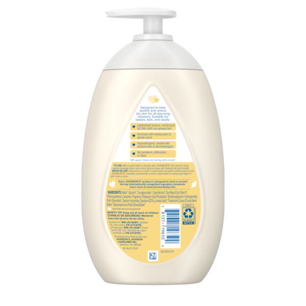 Johnson's  Skin Nourish Moisturizing Lotion with Shea and Cocoa Butter Scents 16.9oz - Image 3