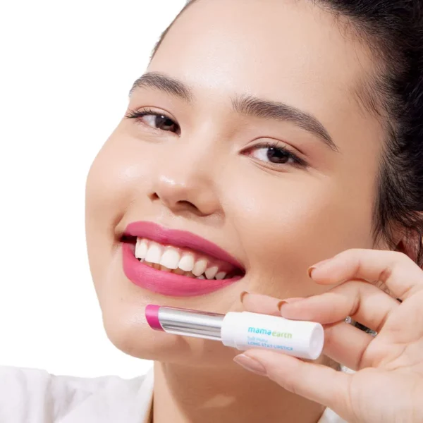mamaearth Soft Matte Long Stay Lipstick – Mulberry Pink – 3.5 g - Image 4
