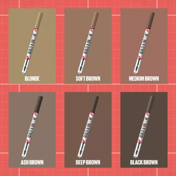 Maybelline  Maybelline Build-A-Brow 2-in-1 Eyebrow Pen & Sealing Eyebrow Gel - 0.05 fl oz. - Image 9