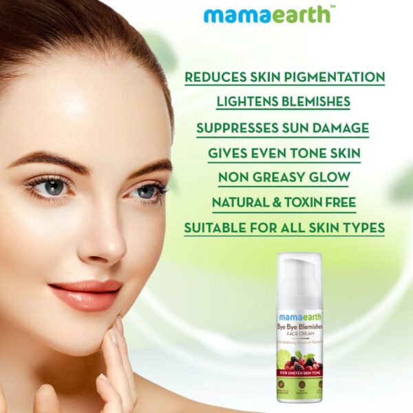 mamaearth Bye Bye Blemishes Face Cream for Reducing Pigmentation 30ml - Image 4