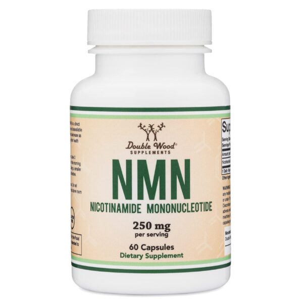 Double Wood Supplements NMN 250mg Per Serving (Nicotinamide Mononucleotide), to Boost NAD+ Levels More Effectively Than Riboside for Anti Ageing by (60 Capsules)