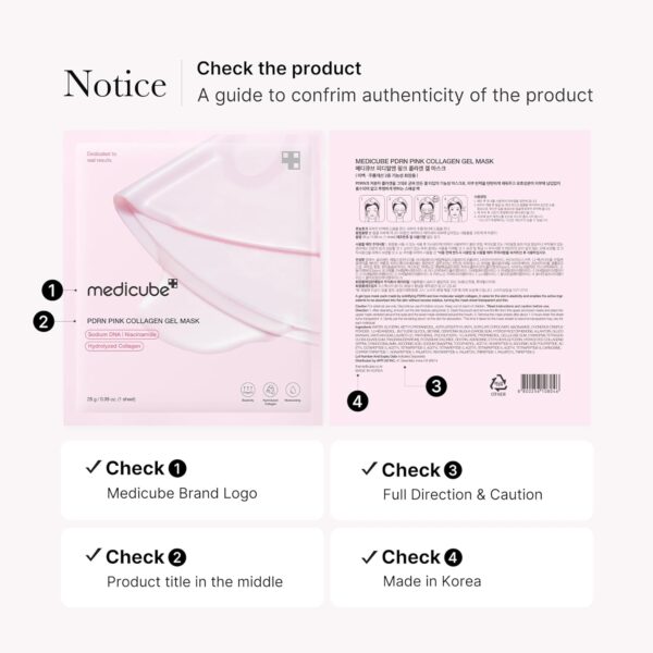 Medicube Salmon DNA PDRN pink collagen jelly gel mask | overnight face mask for glass glow skin- elasticity, hydrating, firming and moisturizing | korean skincare, 28g, 1ea - Image 3