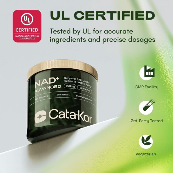NMN Supplement Alternative - Liposomal NAD w/Resveratrol - High Purity NAD Supplement for Anti-Aging, Energy, Focus - Image 3