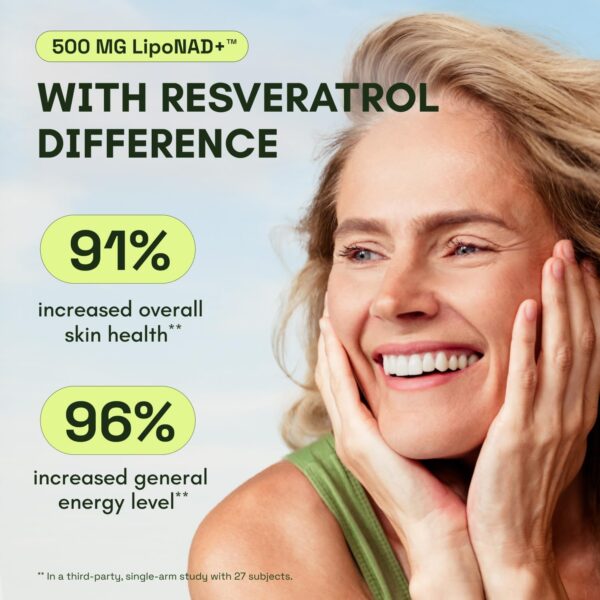 NMN Supplement Alternative - Liposomal NAD w/Resveratrol - High Purity NAD Supplement for Anti-Aging, Energy, Focus - Image 7