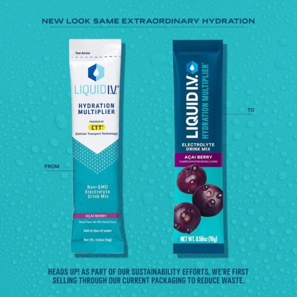 Liquid IV Hydration Multiplier - Acai Berry | Electrolyte Powder Drink Mix | 1 Pack (16 Servings) - Image 4