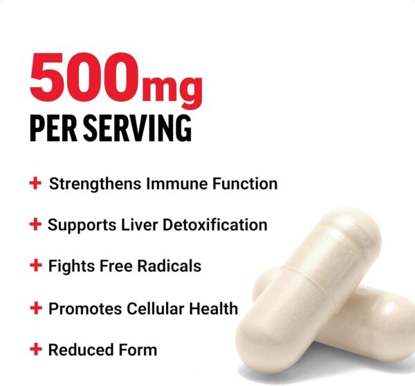 FORCE FACTOR Glutathione Supplement, Antioxidant Supplement with Reduced Glutathione 500mg 60ct - Image 4