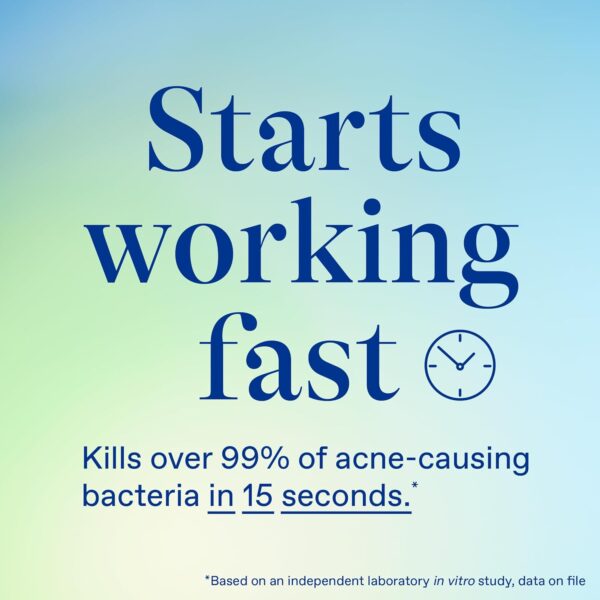Differin Acne Face Wash with 10% Benzoyl Peroxide, Maximum Strength OTC Acne Foaming Cleanser, Fast Acting Acne Treatment for Face and Body, 5 oz - Image 3