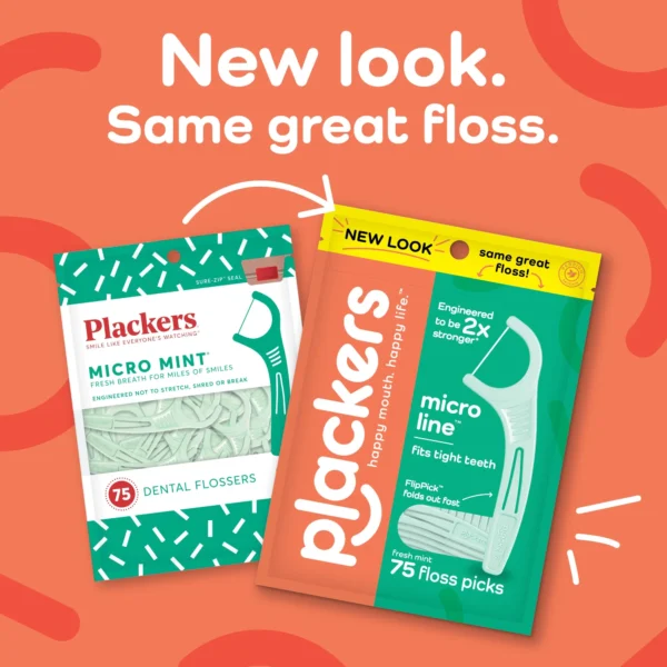 Plackers Micro Line Dental Floss Picks, Fold-Out FlipPick, Tuffloss, Fresh Mint Flavor, 150 Count - Image 3