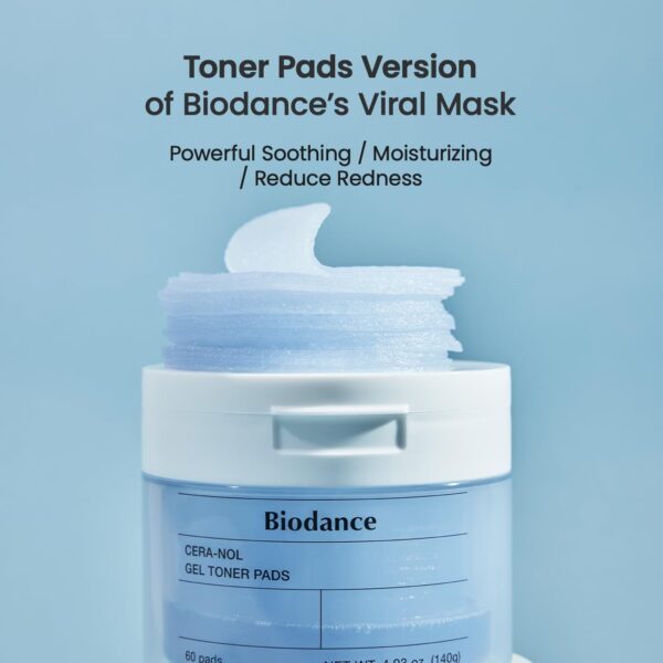 Biodance Cera-nol Gel Toner Pads | Hydrating, Soothing Korean Toner Pads for Sensitive Skin | 4.93 fl.oz.(140g), 60Pads - Image 5