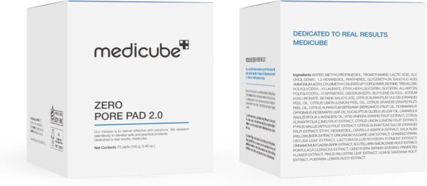 Medicube Zero Pore Pads 2.0, Dual-Textured Facial Toner Pads for Exfoliation and Pore Care with 4.5% AHA Lactic Acid & 0.45% BHA Salicylic Acid, Ideal for All Skin Types,(70 Pads) - Image 8