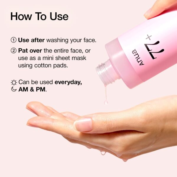 Anua Peach 77 Niacin Essence Toner 250ml / Brightening Toner for Face, Niacinamide, Panthenol, Ceramides, Facial Toner for Glass Skin, Korean Skin Care (8.45 fl.oz.) - Image 7