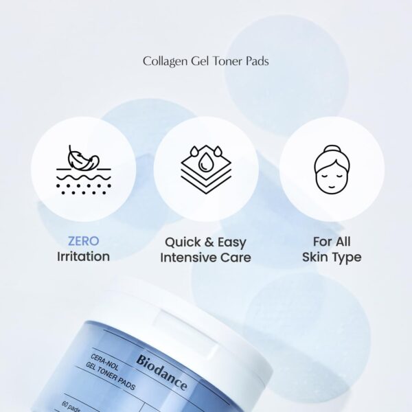 Biodance Cera-nol Gel Toner Pads | Hydrating, Soothing Korean Toner Pads for Sensitive Skin | 4.93 fl.oz.(140g), 60Pads - Image 6