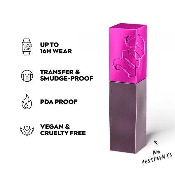 Urban Decay Vice Lip Bond Glossy Longwear Liquid Lipstick, No Restraints (fuchsia purple) - Image 4