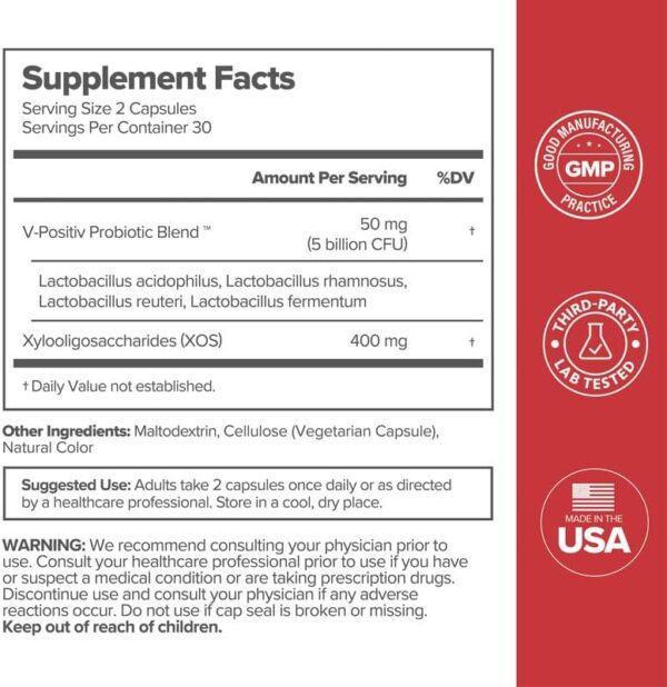 URO Vaginal Probiotics for Women pH Balance with Prebiotics & Lactobacillus Probiotic Blend - Women's Vaginal Health Supplement - Promote Healthy Vaginal Odor & Vaginal Flora, 60 Count - Image 4