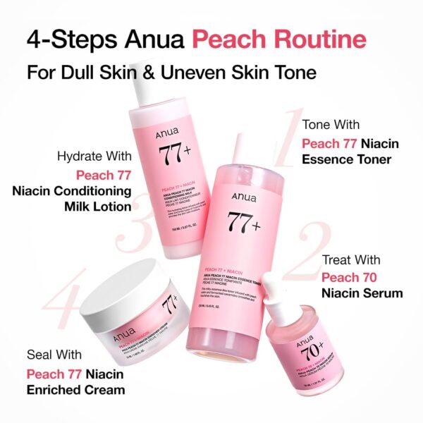 Anua Peach Niacinamide Cream, Face Moisturizer for Dry Skin with Vitamin B12, Collagen, Ceramide, Panthenol, Korean Skin Care for Glass Skin (50ml, 1.69 fl.oz.) (Packaging May Vary) - Image 6