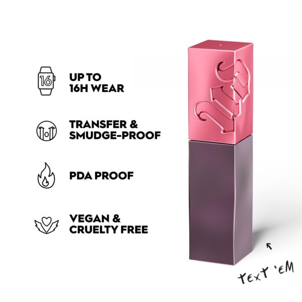 Urban Decay Vice Lip Bond Glossy Longwear Liquid Lipstick, Text 'Em (nude pink) - Image 5