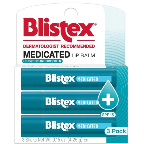 Blistex Medicated Lip Balm, 0.15 Ounce, 3 Count