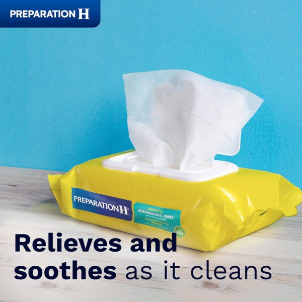 Preparation H Hemorrhoid Flushable Wipes with Witch Hazel for Skin Irritation Relief - 48 Count - Image 9