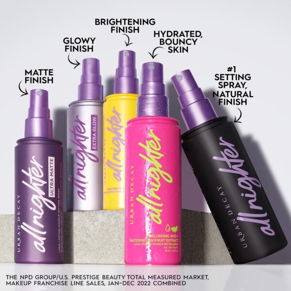 Urban Decay All Nighter Waterproof Makeup Setting Spray for Face, Long-lasting, Award-winning Finishing Spray for Smudge-proof & Transfer-resistant Makeup, 1oz - Image 8