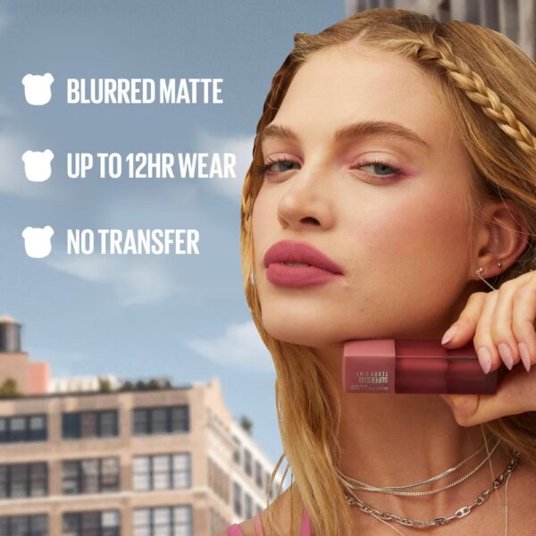Maybelline Super Stay Teddy Tint Long Lasting Matte Lip Tint - 0.17 fl oz - 55 KneeHigh - Image 5