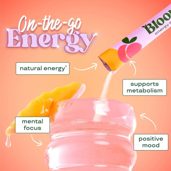 Bloom Nutrition Energy Drink Powder Packets, Sugar Free Energy Drink Mix with L-Theanine, B Vitamins & Natural Caffeine, On the Go Powder Sticks for Natural Energy, 10 Calories , (10 Sticks) - Image 3