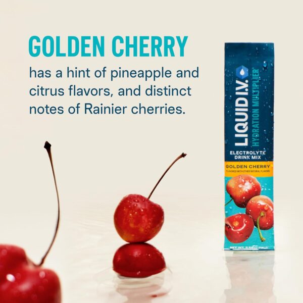 Liquid IV Hydration Multiplier - Golden Cherry | Electrolyte Powder Drink Mix | 1 Pack (16 Servings) - Image 4