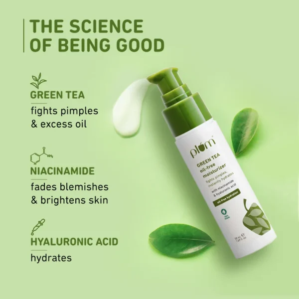 Plum Green Tea Oil-Free Face Moisturizer | With Niacinamide & Hyaluronic Acid | 50ml - Image 3