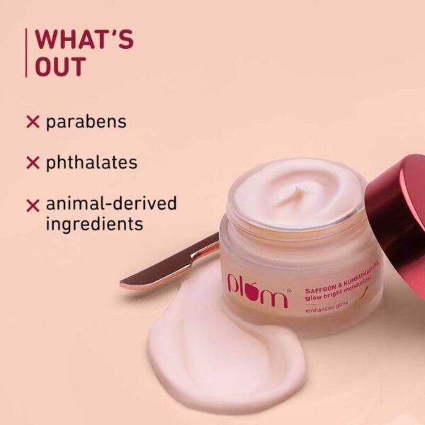 Plum Saffron & Kumkumadi Oil Daily Glow Bright Moisturizing Cream | Quick-Absorbing Day Cream to Brighten Skin, with SPF 35 - Image 7